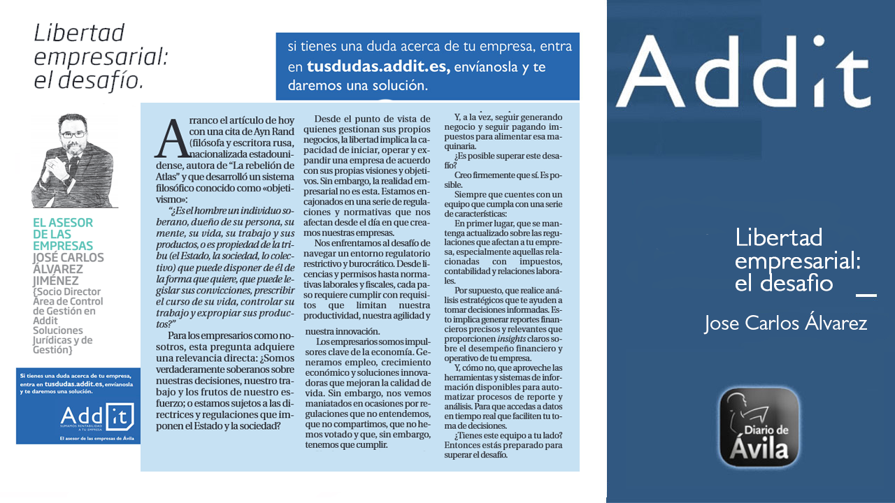 Libertad empresarial, el desafio